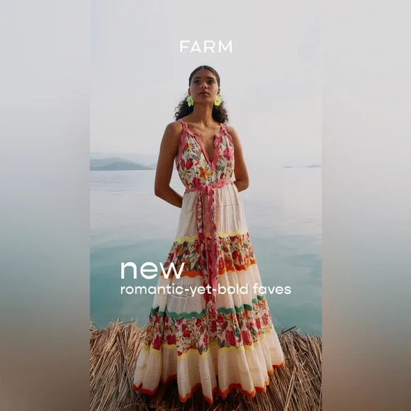NWT Farm Rio Toucan’s Garden Belted Maxi Dress